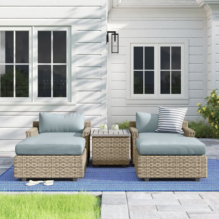 Sol 72 Outdoor™ Rochford All Weather Wicker/Rattan 2 Person Seating Group with Cushions